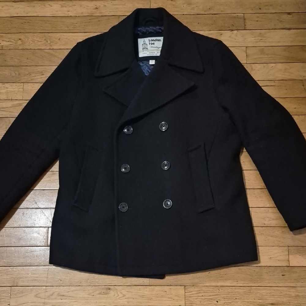 London Fog Men's Navy Blue Peacoat
